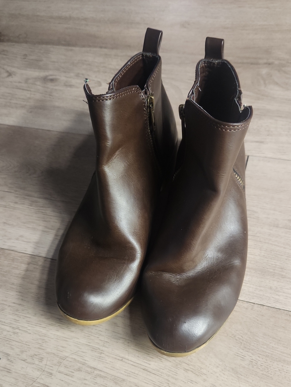 Dunes Womens Brown Leather Chelsea Boots